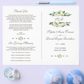 Charming White Blooming Floral Wedding Programm Flyer (Einzeln)