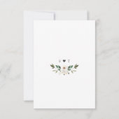 Charming White Blume Rose Gold Hochzeit RSVP Karte (Rückseite)