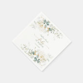 Charming White Floral Airy Leaves Baby in Bloom Serviette (Ecke)
