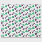 Charming Wilde Violets Wasserfarben Muster Geschenkpapier (Flach)