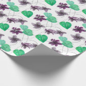 Charming Wilde Violets Wasserfarben Muster Geschenkpapier (Ecke)