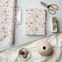 Charming Wildflower-Geschenkpapier