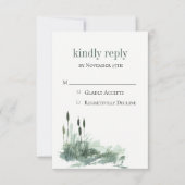 Charming Wildwood Reeds Wedding RSVP Card (Vorderseite)