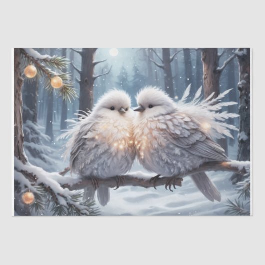 Charming Winter Birds - Dekoupage - Seidenpapier (Vorderseite)