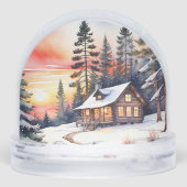 Charming Winter Cabin Schneekugeln (Rückseite)