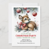 Charming winter scene Christmas kids invitation Einladung (Vorderseite)