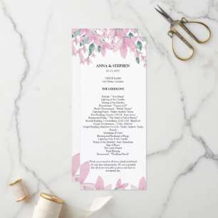 Charming Wisteria Floral Wedding Program Programm