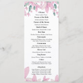 Charming Wisteria Floral Wedding Program Programm (Rückseite)