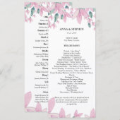 Charming Wisteria Floral Wedding Program Programm (Vorne/Hinten)