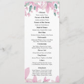 Charming Wisteria Floral Wedding Program Programm (Rückseite)