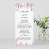 Charming Wisteria Floral Wedding Program Programm (Stehend Vorderseite)