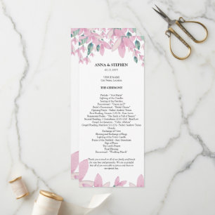 Charming Wisteria Floral Wedding Program Programm