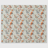 Charming Woodland Wonder Animal Gift Wrap Geschenkpapier (Flach)