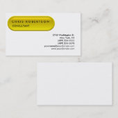 Charming Yellow Pill Button Muster Business Card Visitenkarte (Vorne/Hinten)