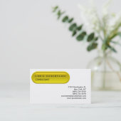 Charming Yellow Pill Button Muster Business Card Visitenkarte (Stehend Vorderseite)
