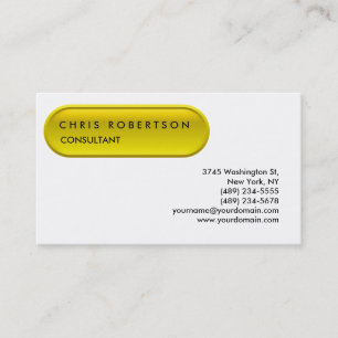 Charming Yellow Pill Button Muster Business Card Visitenkarte