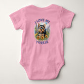 Charming Yorkie Meadow - Baby Delight Baby Strampler (Rückseite)