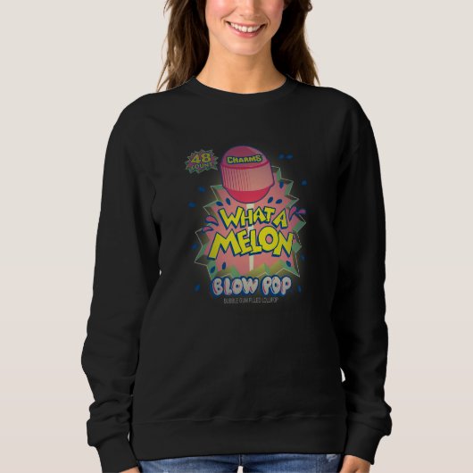 Charms Blow Pop What A Melon Broken Background Sweatshirt (Vorderseite)
