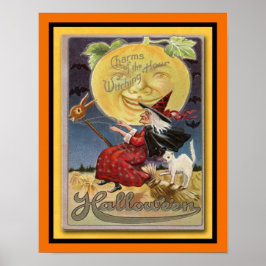 Charms des Hexenhour Halloween-Posters Poster