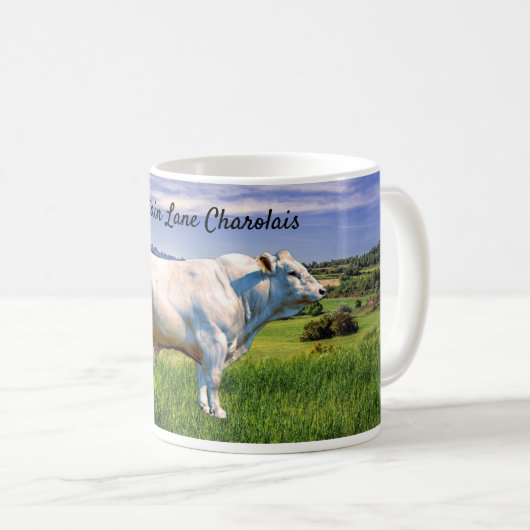 Charolais Bull Kaffeetasse (VorderseiteRechts)