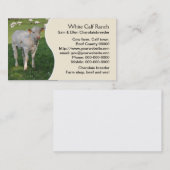 Charolaiskalb mit Sahneplatte Visitenkarte (Vorne/Hinten)