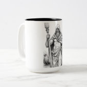 Charon Ferryman Marble Statue Ink Art Mug Zweifarbige Tasse (Vorderseite Links)