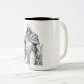 Charon Ferryman Marble Statue Ink Art Mug Zweifarbige Tasse (VorderseiteRechts)