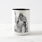 Charon Ferryman Marble Statue Ink Art Mug Zweifarbige Tasse (Mittel)