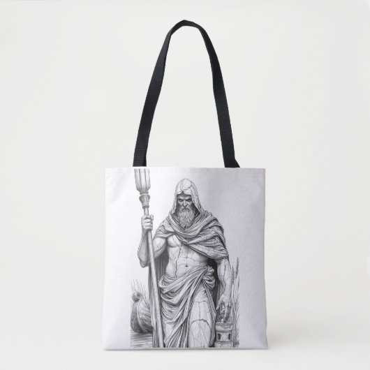 Charon Ferryman of the Styx Minimalist Line Art  Tasche (Vorderseite)