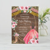 Charra Quinceanera 2 Einladung (Stehend Vorderseite)