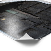 Charred-Holztür Fotodruck (Ecke)