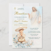 Charro Bautizo Y Primer Añito Niño Einladung (Vorderseite)