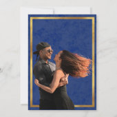 Charro Catrina Sugar Skulls Dance Blue Verlobung Einladung (Rückseite)