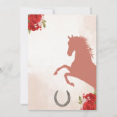 Charro/Huapango Quinceanera Einladung, Rote Rosen Einladung (Rückseite)