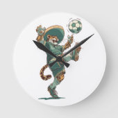 Charro Jaguar Striker Runde Wanduhr (Vorderseite)