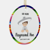 Charro Jungen-Taufe-Verzierung Keramik Ornament (Rechts)