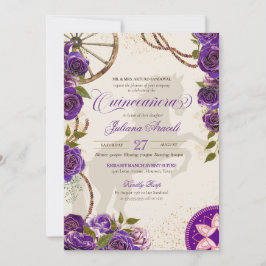 Charro Lila Rose Western Ranch Quinceanera Einladung