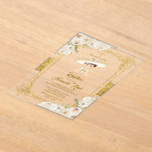 Charro Mexican Gold Fiesta Boy Baptism Christening Acryleinladungen (Ablage )