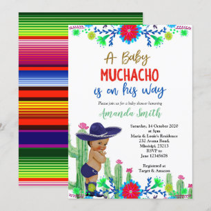 Charro Muchacho mexikanische Baby-Dusche Einladung