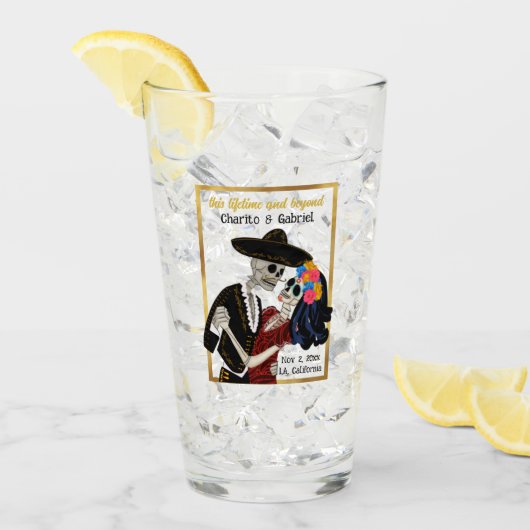 Charro und Catrina Glas (Vorderseite Ice)