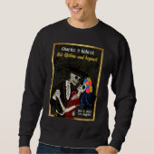 Charro und Catrina Sugar Skulls Black Sweatshirt (Vorderseite)