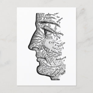 "Chart of the Face"-Postkarte Postkarte