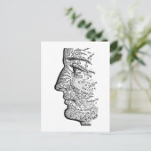 "Chart of the Face"-Postkarte Postkarte (Stehend Vorderseite)