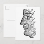 "Chart of the Face"-Postkarte Postkarte (Vorne/Hinten)
