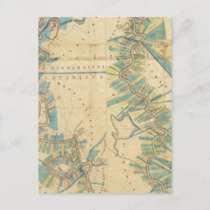 Chart of The Lower Mississippi River Postkarte