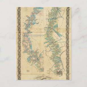 Chart of The Lower Mississippi River Postkarte