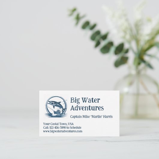 Charta der Fischerei Visitenkarte (Stehend Vorderseite)