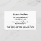 Charta für die Tiefseefischerei Visitenkarte (Rückseite)