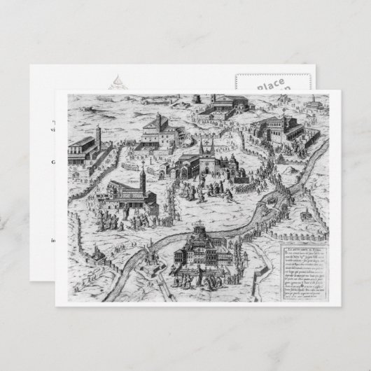 Charta Postalis Indulgentiae 7 Ecclesiarum Urbis Postkarte (Vorne/Hinten)