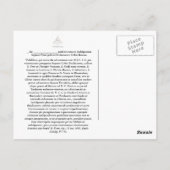 Charta Postalis Indulgentiae VII Ecclesiarum Urbis Postkarte (Rückseite)